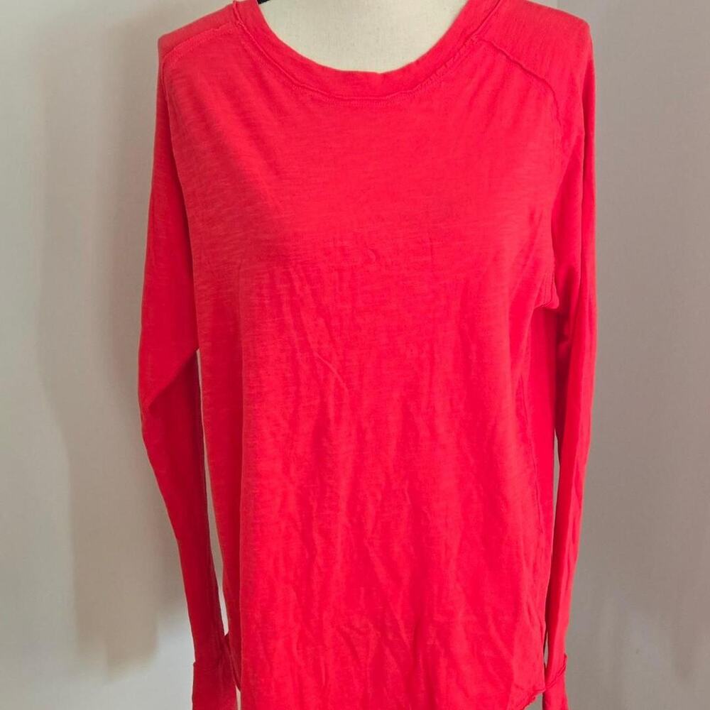 Free People We The Free long sleeve top in red, size XS